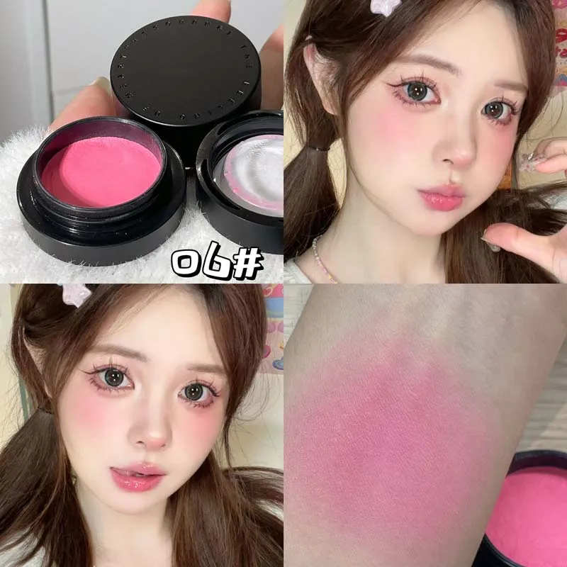 HERORANGE cotton gauze mist powder blusher cream with makeup and natural nude makeup girl matte potato mud rouge cream 6