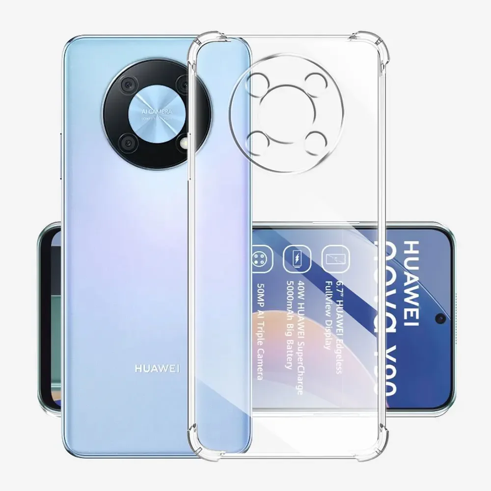 Sleek Silicone Soft Shockproof Transparent Cover - Clear Protective Case Fit