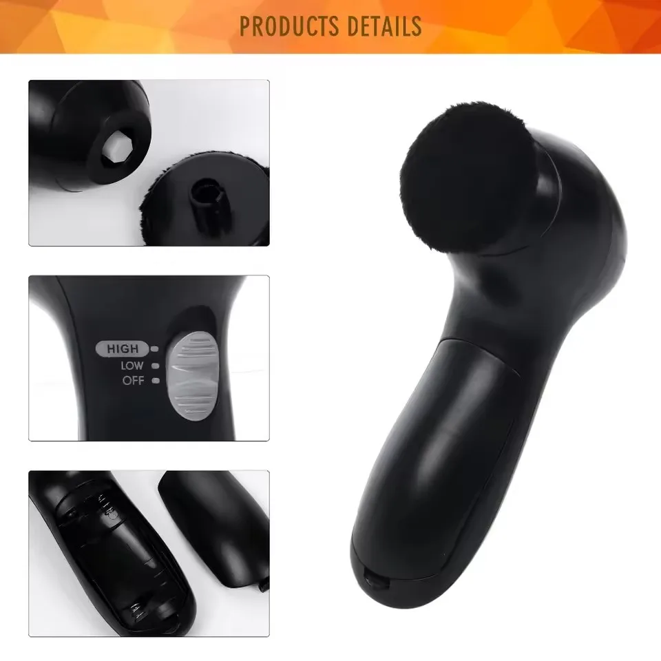 High Quality Portable 3-In-1 Electric Shoe Brush Sofa Car Seat Leather Shoes Cleaning And Maintenance Shine For Travel 2