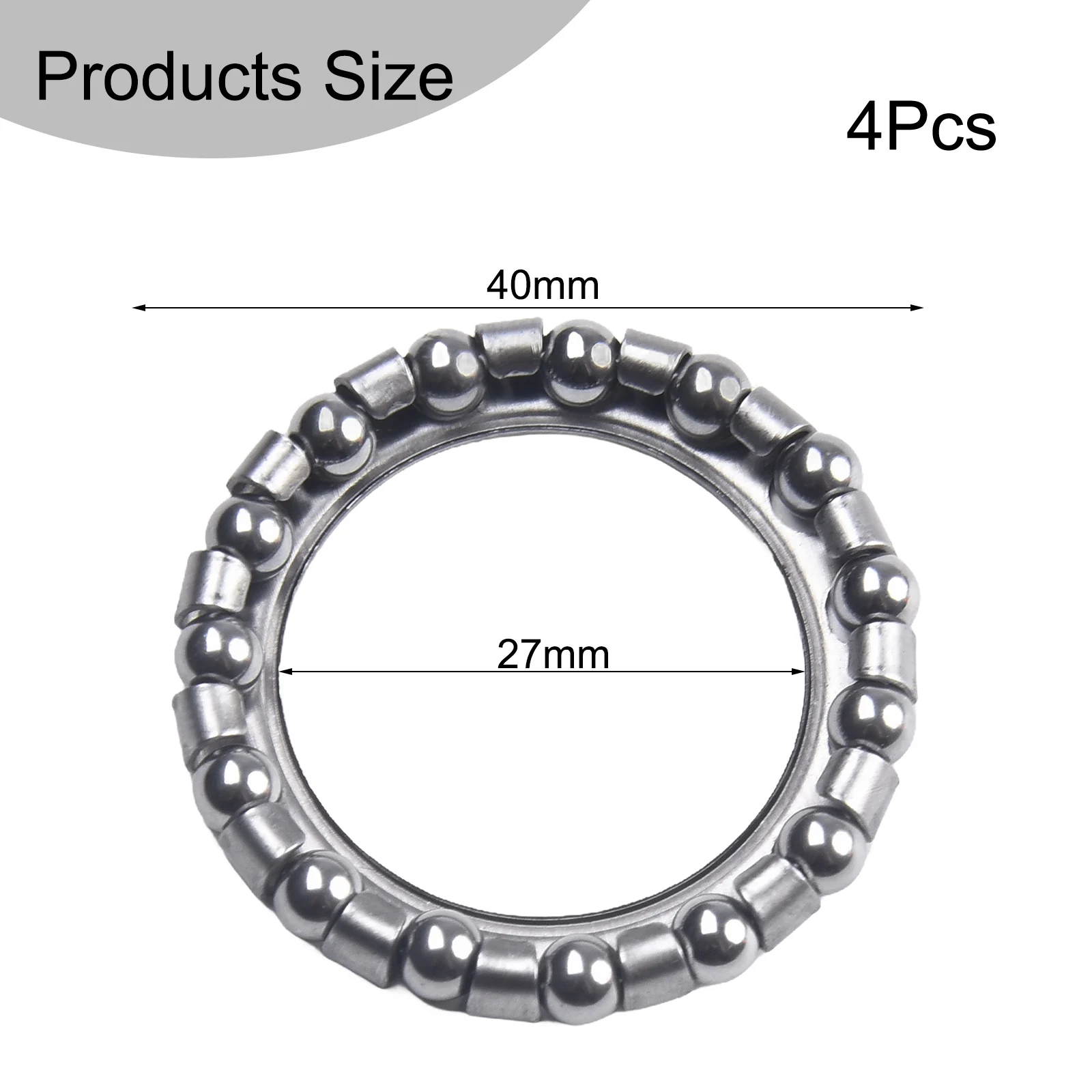 Durable Silver Steel Steering Bearings - Easy to Use Inner and Outer Design