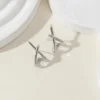 LATS Trendy Gold Color Cross Stud Earrings for Women Dainty Simple Minimalist Earring Fashion Jewelry Party Gifts Wholesale 6