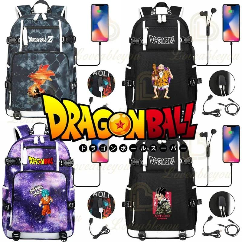 Chiaotzu Zainetto Dragon Ball Z Zaino Con Usb Goku Borse Per Studio Cancelleria Bejita Book Bags Studente Primario Mochila Gift