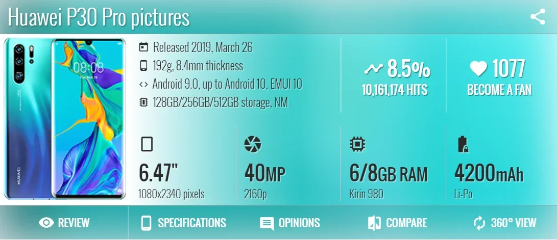 HUAWEI P30 Pro Smartphones Android Google Play Store phone