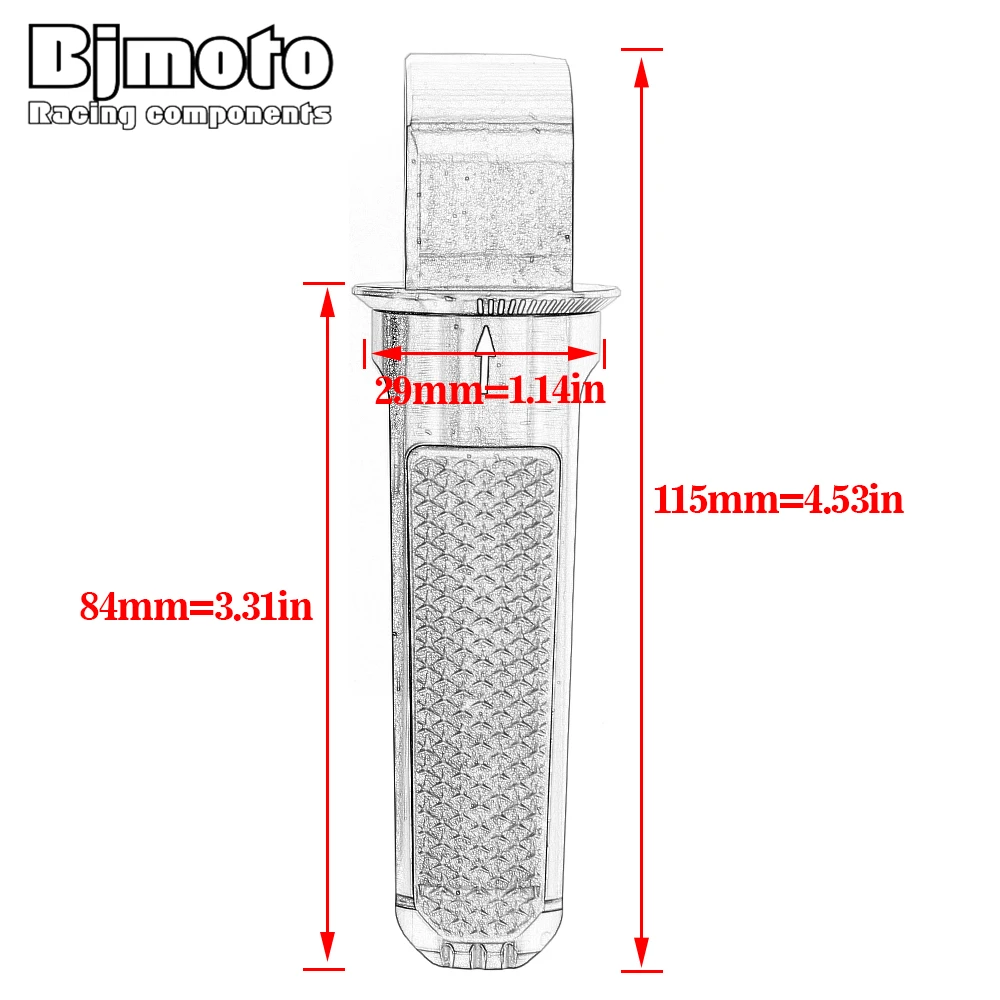 Motorcycle Rear Foot Pegs Passenger Pedal for KAWASAKI ER-6F ER-6N ER6F ER6N NINJA 400 650 H2 SX VERSYS 650 1000 Z400 Z650