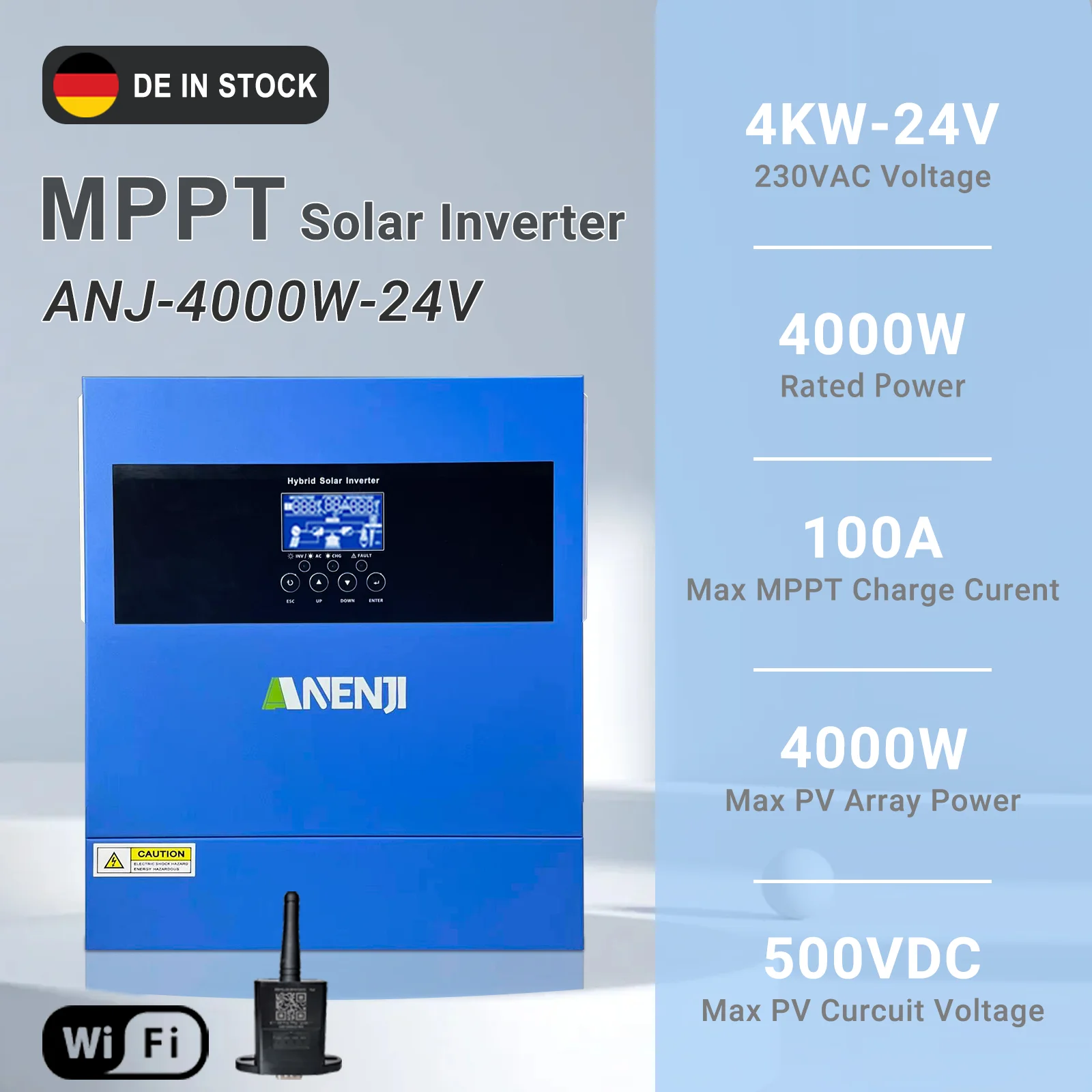 4Kw 1.8Kw 24V 12V Inverter Solare Ibrido Mppt 230V Off Grid Inverter A Onda Sinusoidale Pura Integrato 80A 100A Controller Solare Pv 500V
