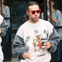 

Streetwear Stranger Thing Kanye Concert Hip Hop Hoodie Pullovers Men and Women Jesus Is King Sweatshirt Patchwork Print Urban