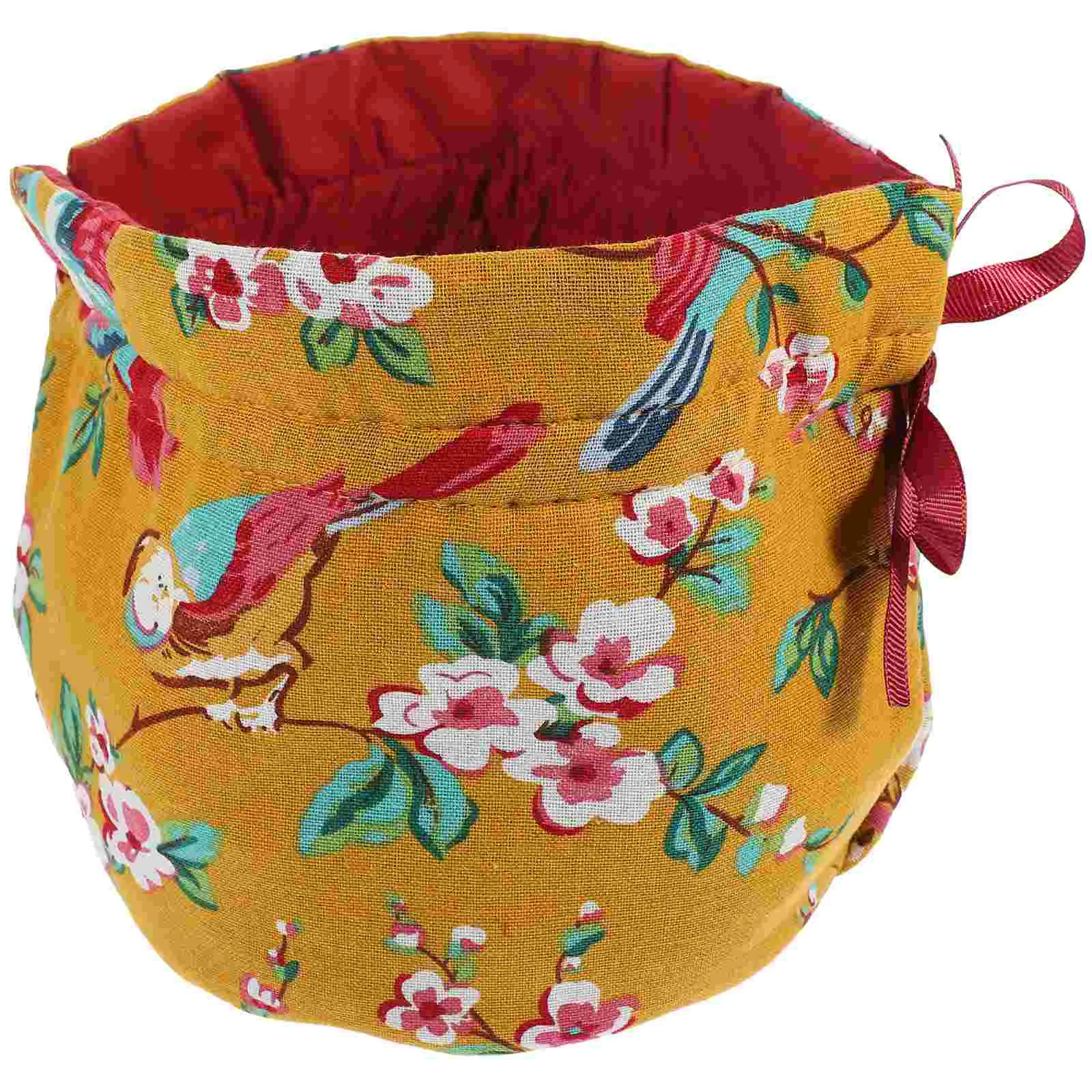 

Teapot Insulation Cover Decoration Printed Cozy for Household Drawstring Printing Cotton Protective Pots Decorative