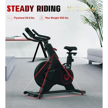 Exercise Bike, Stationary Bicycle, Indoor Cycling Bike/Magnetic Stationary Bike - Fitness Stationary Bicycle Machine with Comfo 5