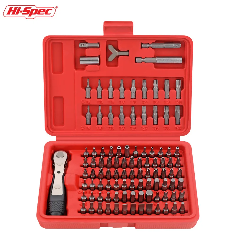 

Hi-Spec 101PCS Screwdriver Bit Set 1/4" Hex Shank Drill Bit Screwdrivers Kit With Two-Way Wrench For Power Household Hand Tools