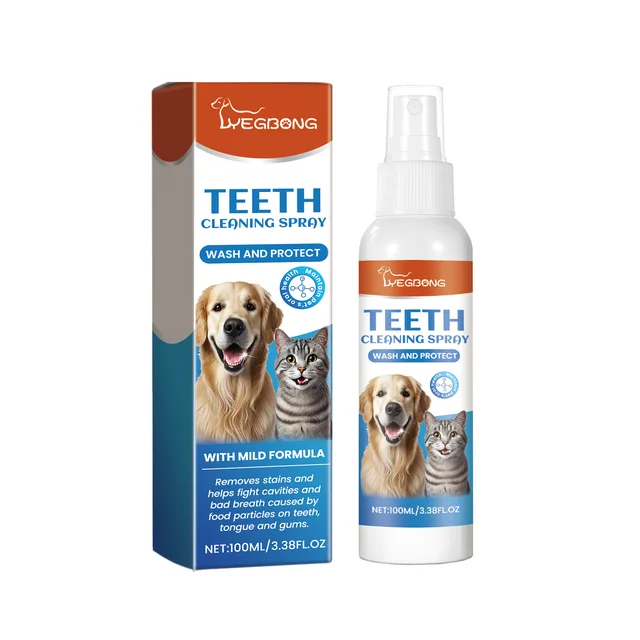 Dog Teeth Cleaning Spray Dental Breath Freshener Oral Teeth Cleaning Deodorant Remove Tartar Calculus Pet Mouth Freshener Spray 2