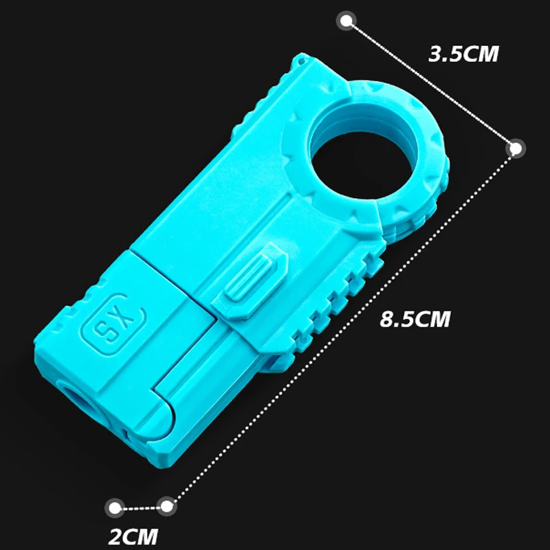 Antistress Fidget Toys Upgrade Finger Ring Spinner Mini Throwing Shell Gun Toy For Kids Adults Stress Relief Gift