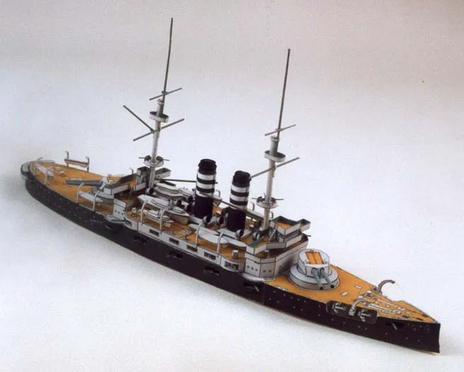 1/400 IJN MIKASA Battleship 3D Paper Model