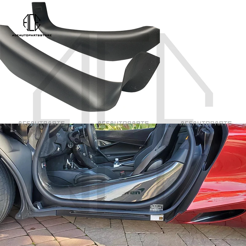 

McLaren 720s сухое углеродное волокно приветственная педаль дверные пороги подходят для 720s высокое качество приветственная педаль Автомобильная отделка Аксессуары для украшения