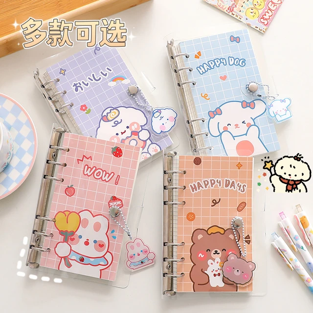 Carnet de notes à feuilles mobiles, 100 feuilles/pc, agenda, agenda,  Scrapbook, mignon Kawaii, ours, lapin, dessin animé - AliExpress