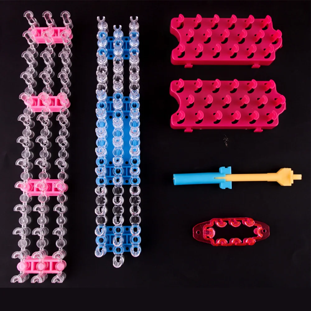 Loom Rubber Bands Bracelet Make Woven Lacing Bracelet Diy Knitting Toys Gift knitting supplies