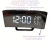 Curved Screen Digital Alarm Clock withTemperature & Humidity 2