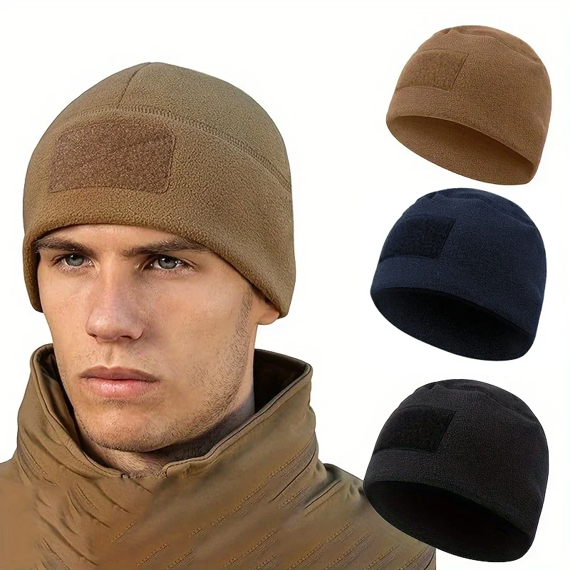 Bonnet tactique anti-vent épais chaud pêche hiver tricot respirant extensible uni