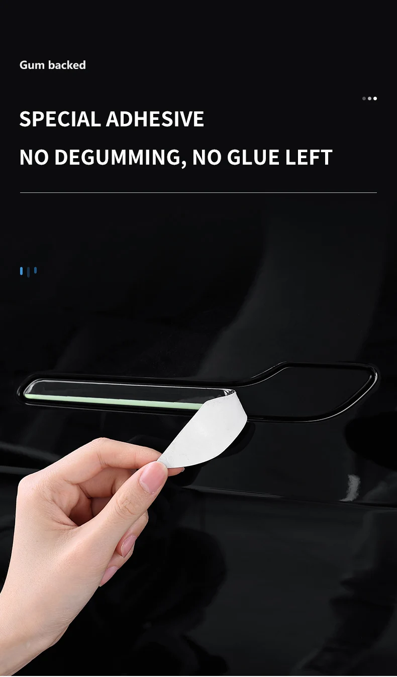 4pcs car door handle sticker For tesla model 3/model y 2021-2024 2025 Luminous d