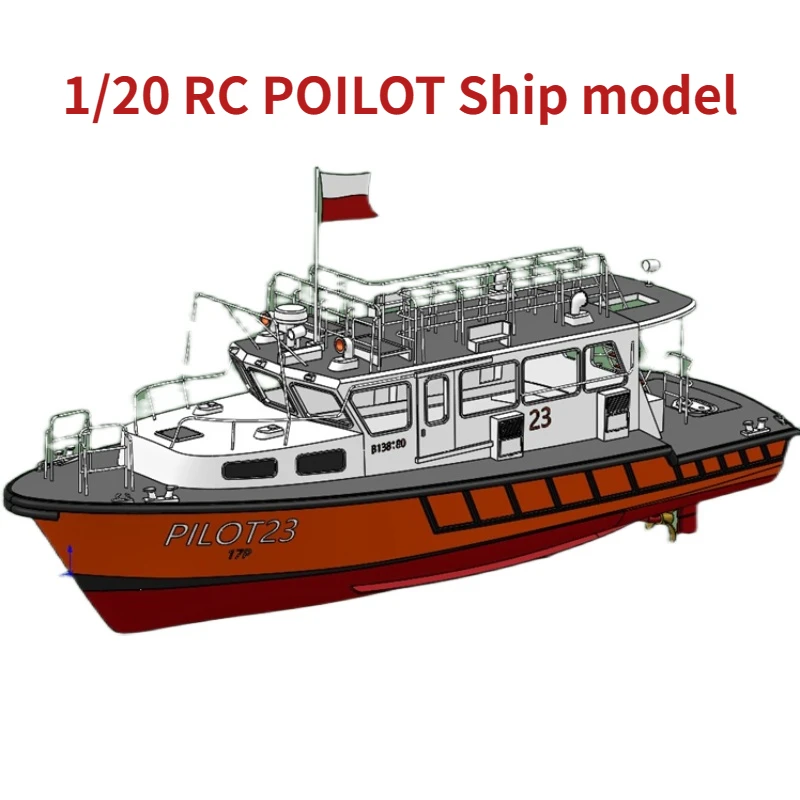 

Assembled Ship Model Kit 20 Scale PILOT Hong Kong Pilot Boat Remote Control Simulation Model Kit Can Be Launched Into The Water