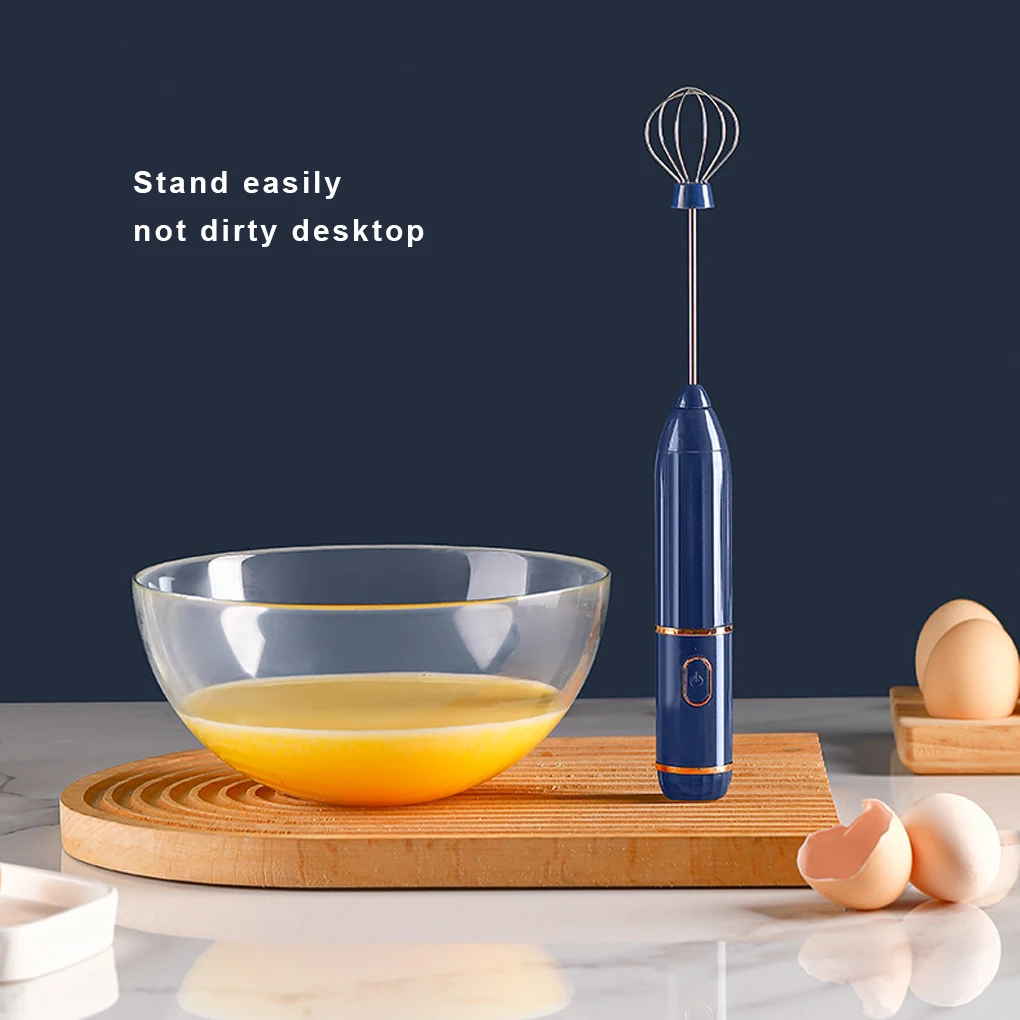 1set Usb Rechargeable Multifunctional Portable Electric Egg Beater Mini  Wireless Coffee Milk Tea Stirrer Handheld Milk Frother With 3 Stirring  Heads