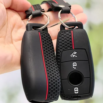 Custodia per chiave auto per Mercedes-Benz Classe ABCEGS CLA CLS GLA GLB GLC GLE GLS EQA EQB EQC 4 pulsanti Accessorio automatico