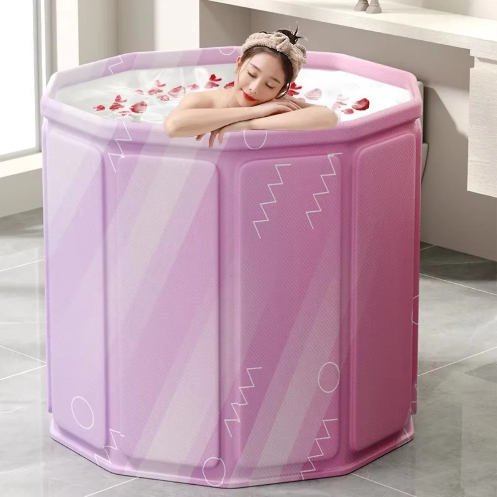 Foldable Bath Tub for portable ice bath tub Portable Bathtub for Children and Adults Full Body Thickened Bath Bucket Long Term Temperature Locked Bathtub