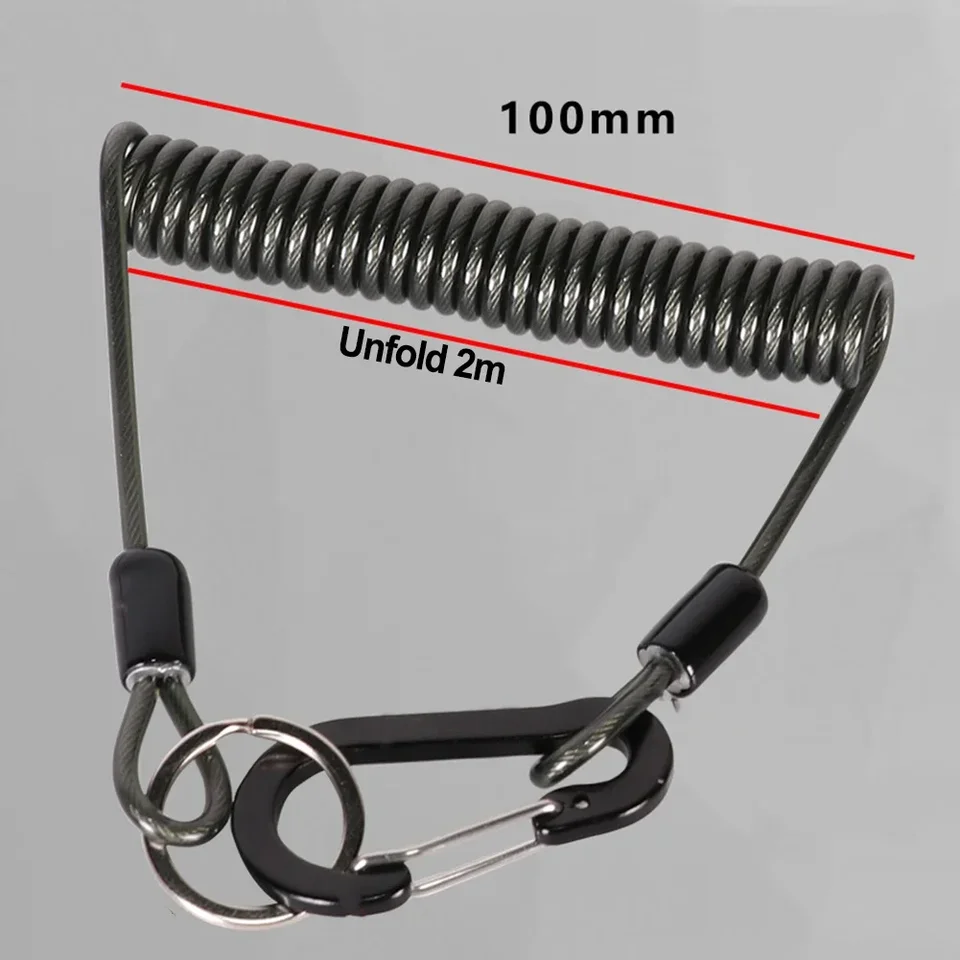 Telemetro Cordino Spirale Elastico, 8-40cm Cordino di Sicurezza a
