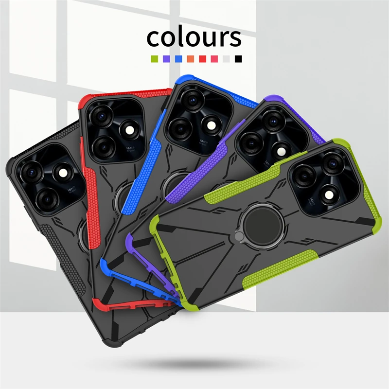 Cover Per Tecno Spark 10C Custodia Per Tecno Spark 10C Ki5K Paraurti Supporto Magnetico Per Aspirazione Posteriore Per Tecno Spark 10C Case 6.6 Pollic