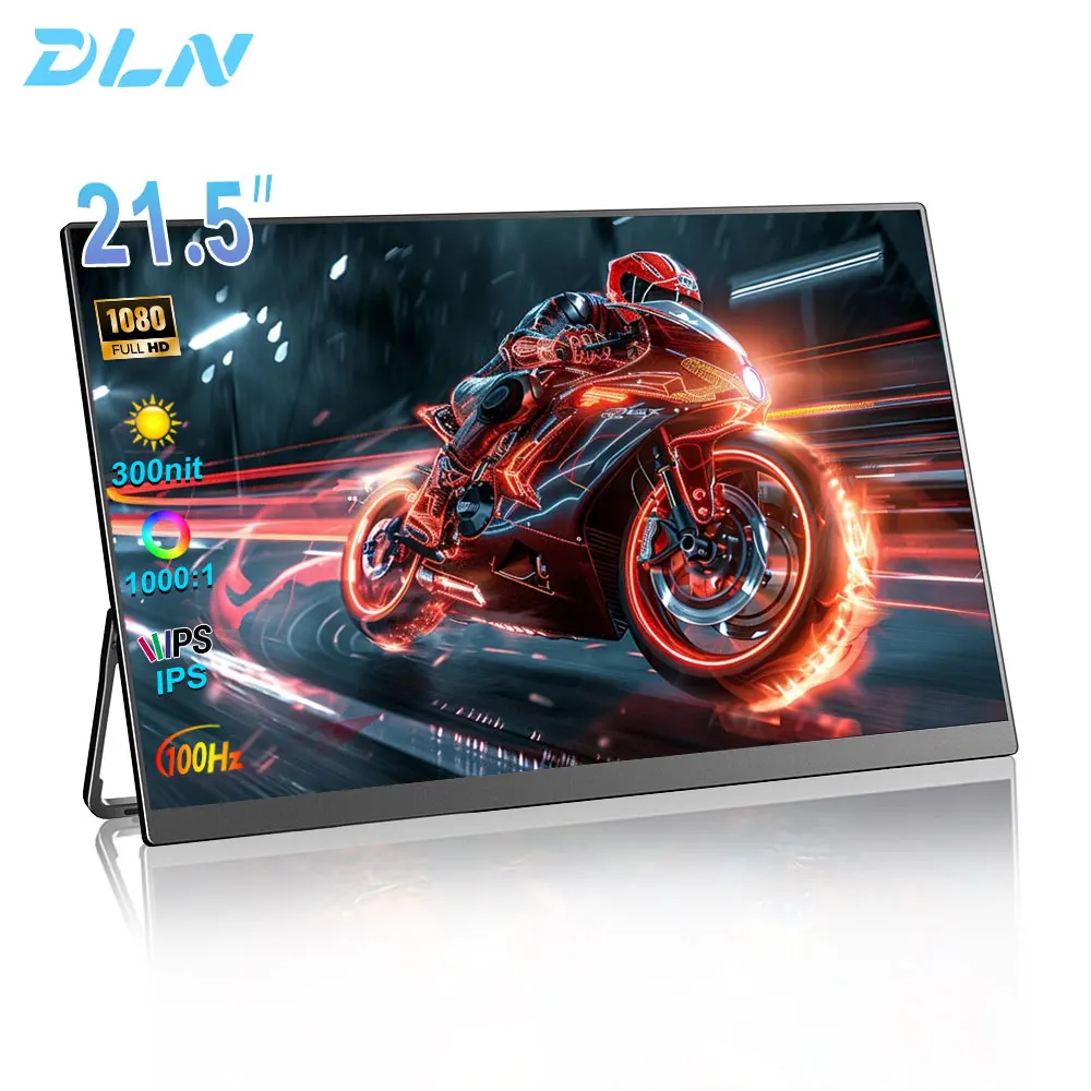 DLN 휴대용 모니터 21.5인치 1080P 100Hz 72% sRGB USB C HDM..