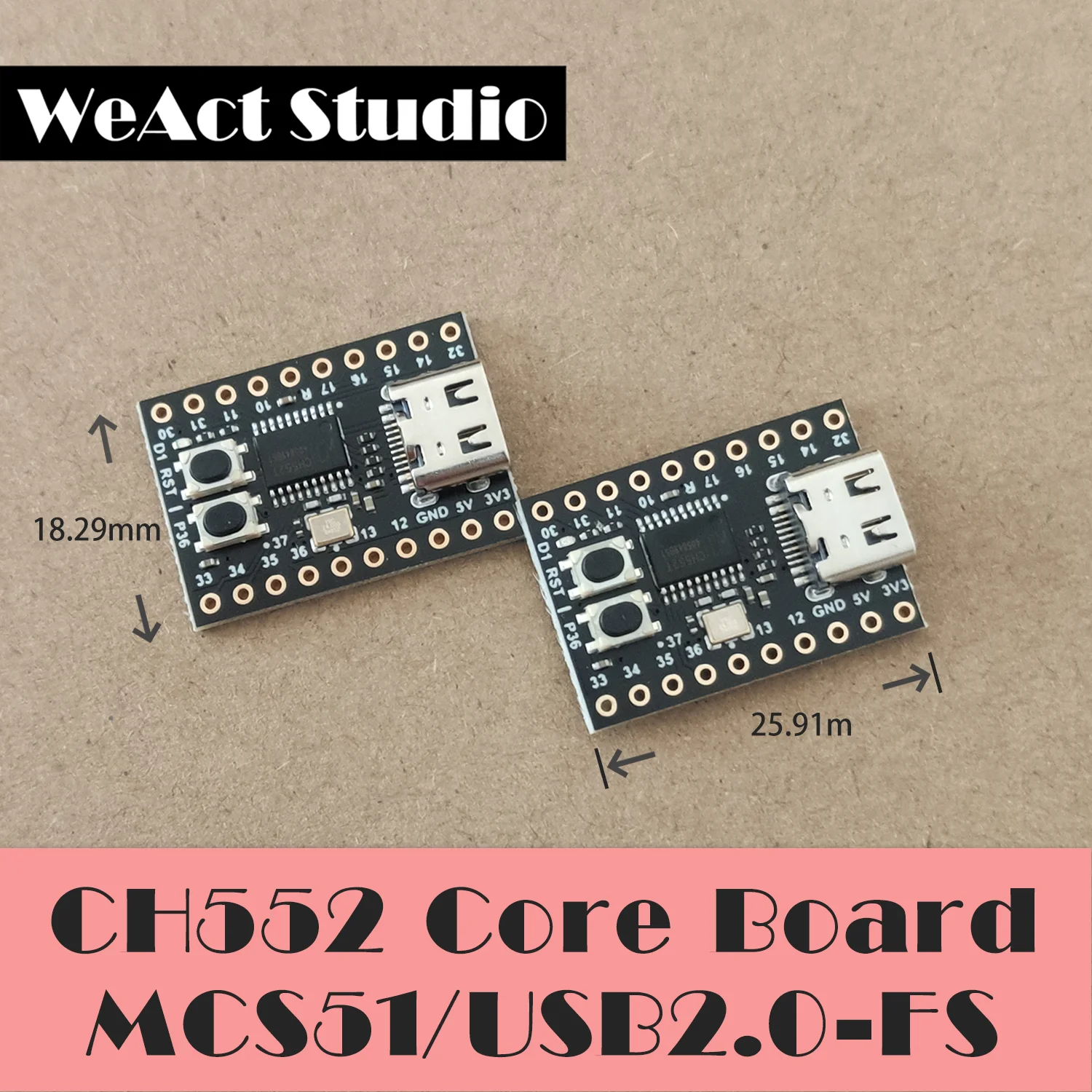 WeAct CH552T CH552 Mini Core Board Learning Development WCH MCS51 DIP20 TSSOP20 2
