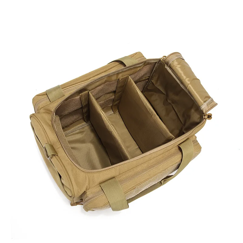 Tactical Training Bag Molle System Hunting Accessory 600D Waterproof Gun Shooting Range Bag Khaki Tool Bag Camping