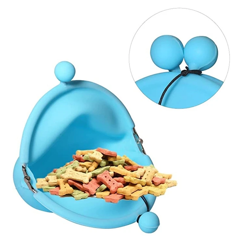 Dog Treat Pet Training Hands-Free Snacks Bag Holds Kibble Poop Bags