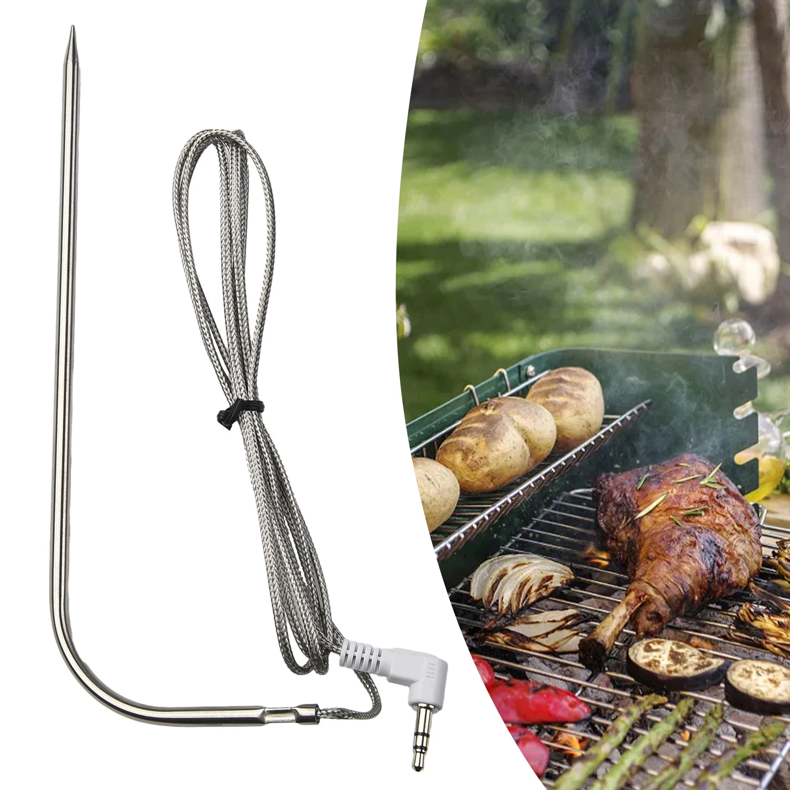 

Waterproof Thermometer Probe Replacement For Wireless Remote Digital Cooking Food Meat Stainless Steel Probes