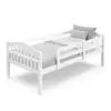 Storkcraft Long Horn Twin-Over-Twin Bunk Bed White GREENGUARD Gold Certified Converts to 2 Individual Twin Beds Wood Slats Bunk 6