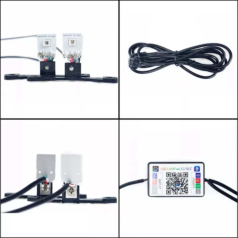 2PCS 자동차 데몬 아이즈 LED 라이트 12V 자동차용 데빌 아이즈 2.5인치 2.8인치 바이 LED 프로젝터 렌즈 개조용 LED 헤드라이트 액세서리