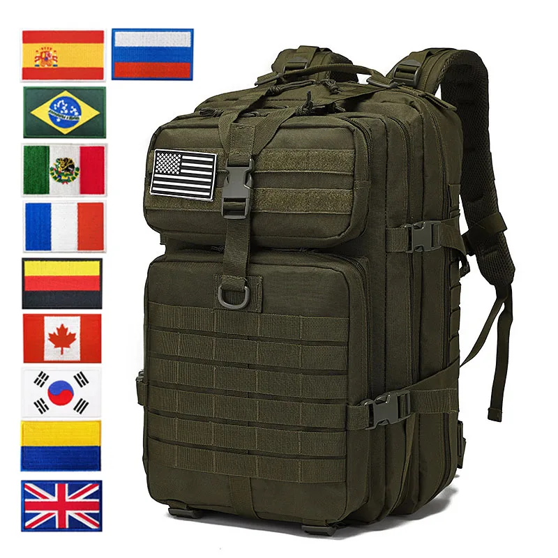 

Oulylan Waterproof Bag Hiking Trekking 900D Nylon Rucksack Backpack Hunting Camping 30L/50L Military Tactical Outdoor Sports Bag
