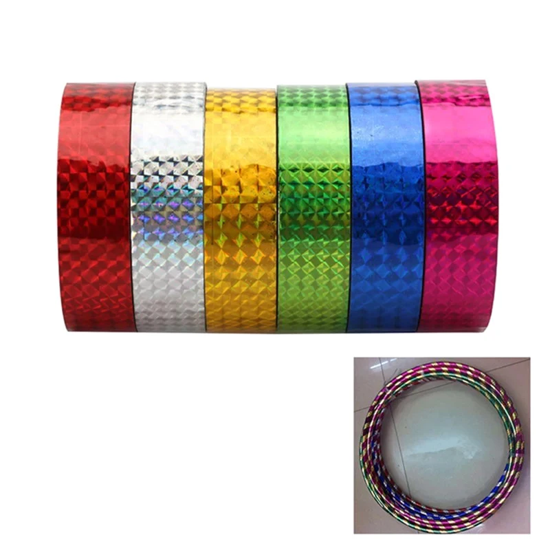 1 PC 30M Rhythmic Gymnastics Ring Decoration Holographic Glitter Tape Artistic Hoops Stick Stickers Flash Tape DIY