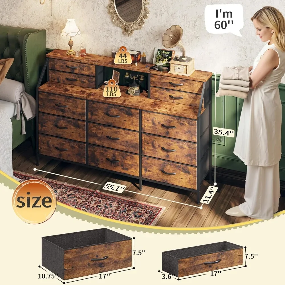 13-Drawer Fabric Dresser 2