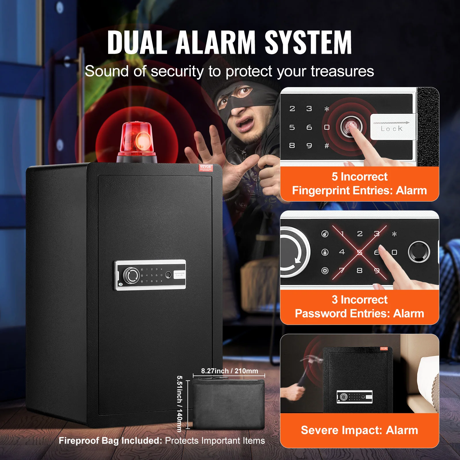 Fingerprint Digital Home Safe Box 5