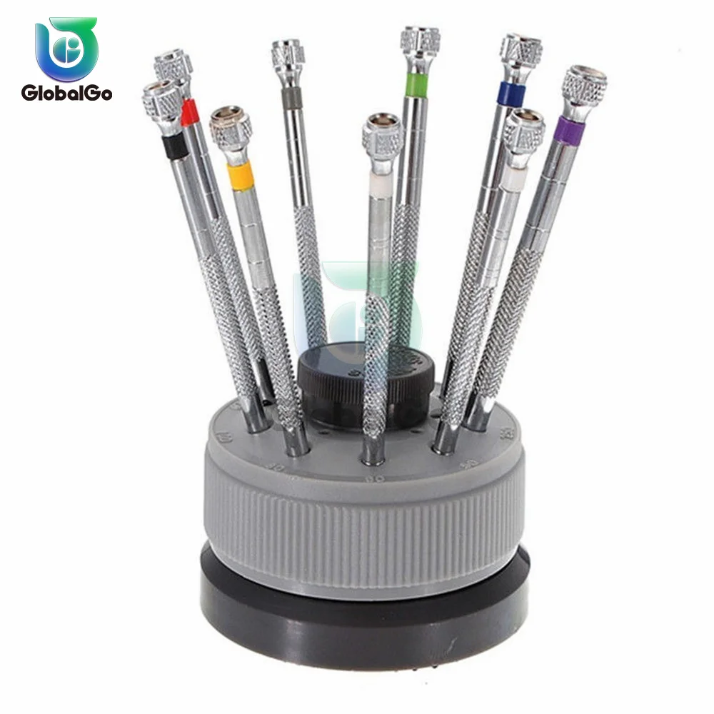 Stainless Steel Precision Screwdriver Set Watch Repair Tool Kit for Watchmaker 9pcs Watch Glasses Flat Blade Assort Slotted Tool