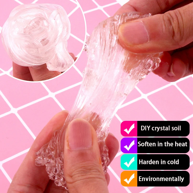 Thermoplastic Pellets 20/50/100/200g White Crystal Soil Plastimake Shape Shifter Thing Polymorph Instamorph Moldable Plastic Thermoplastic For Molding