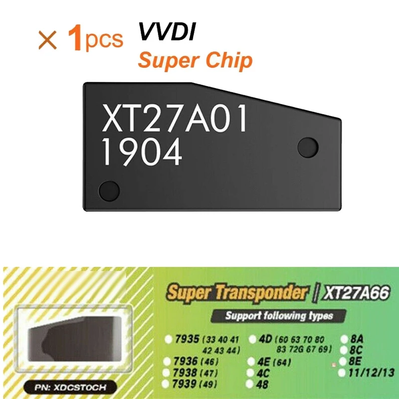 VVDI 슈퍼 칩 XT27A01 XT27A66 트랜스폰더, ID46, 40, 43, 4D, 8C, 8A, T3, 47, VVDI2 VVDI 미니 키 도구용, 2 개