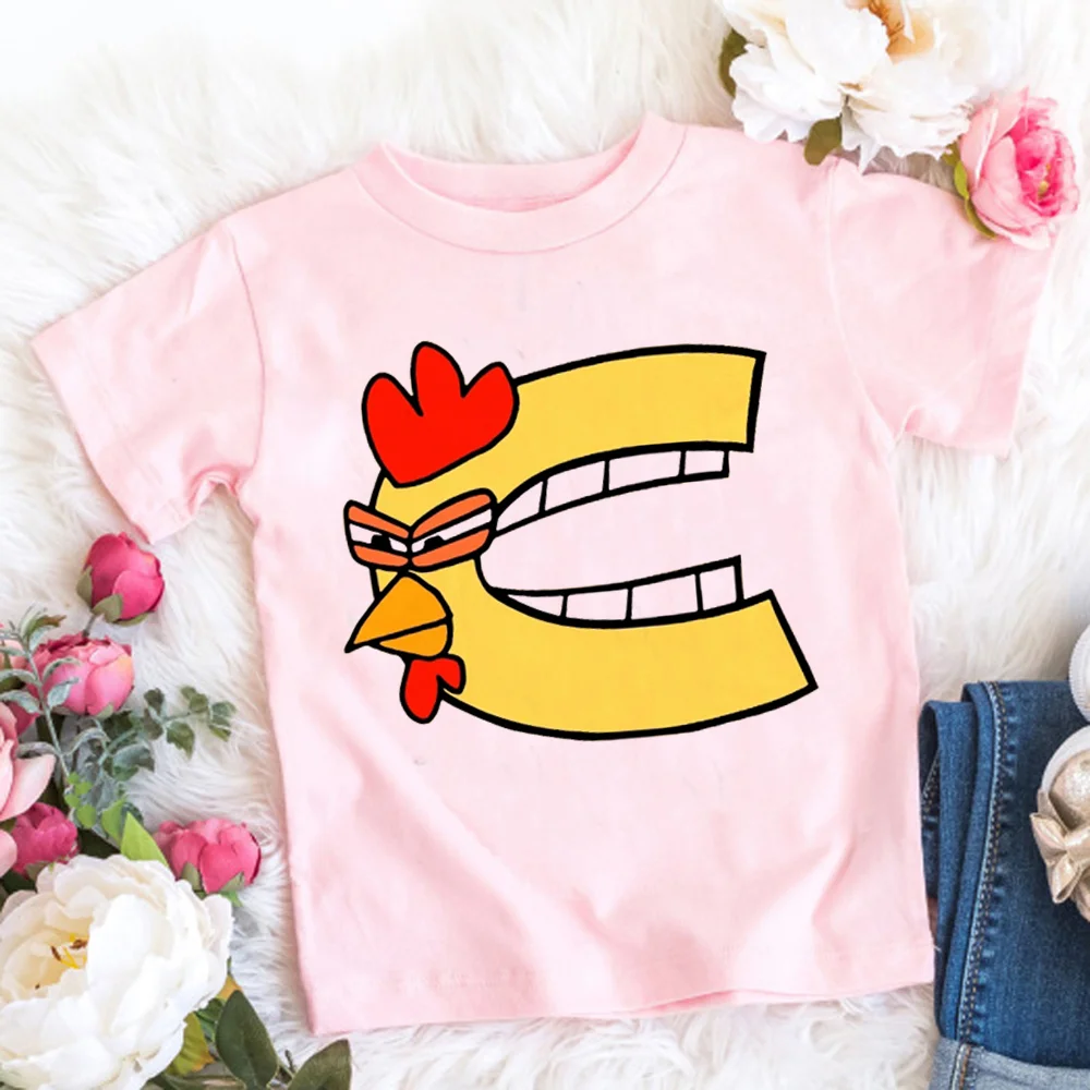 

Coloring Alphabet Lore Kids Tee women graphic comic top girl Japanese clothing