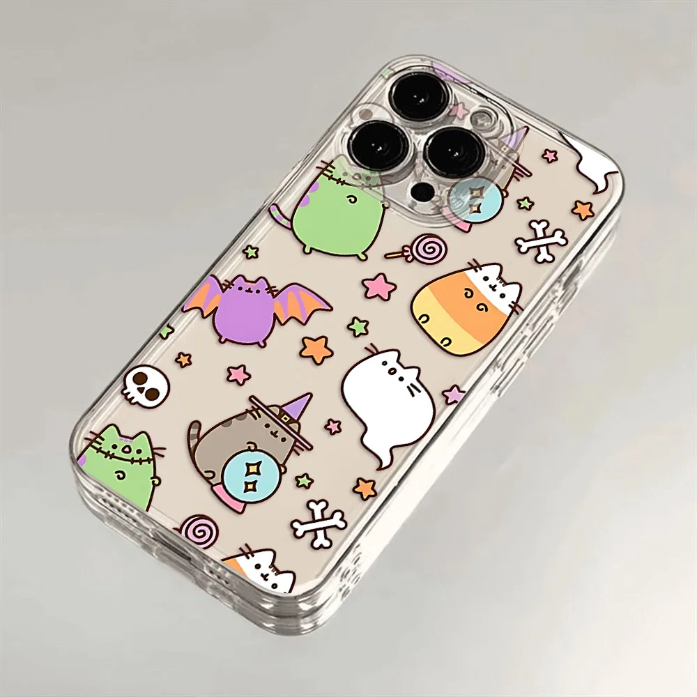 Transparent Cat Design Phone Case - Pusheen Edition
