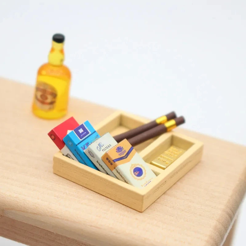 1set Dollhouse Cigarettes Smoke Scale Mini Simulation Hand DIY Doll Accessories Home Decor Office Figurines Decoration,ornament crafts,miniature figurines,miniature ornament