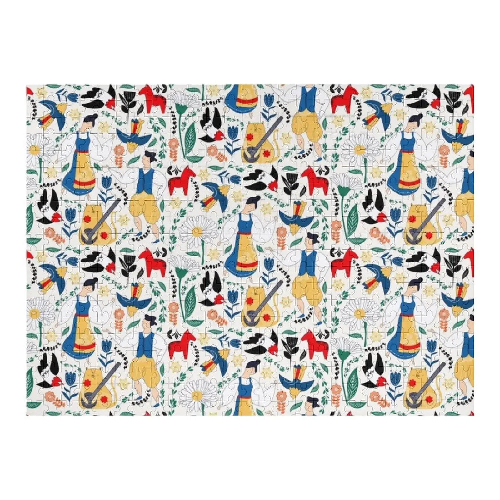 

Swedish Mid Summer Fest Midsommar Jigsaw Puzzle For Children Custom Gift Personalized Toys Puzzle
