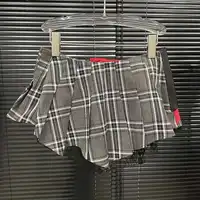 DEAT 2025 Summer New Patchwork Plaid Irregular Pleated Mini Skirt For Women Zipper Pockets Lace Design Skirts Female 29L7565 - Image 2
