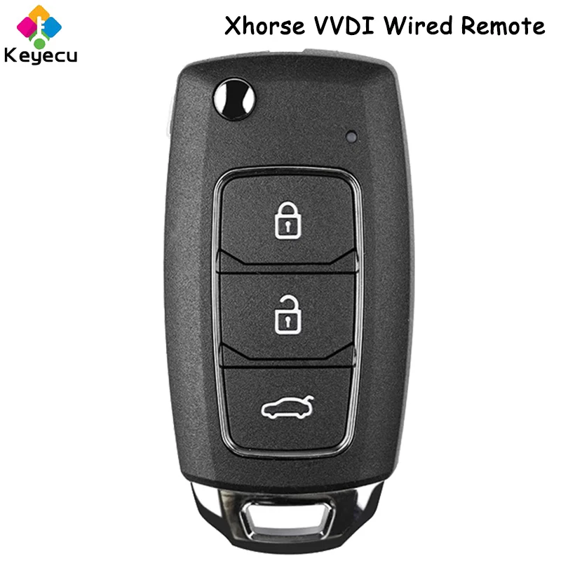 

KEYECU XHORSE XKHY05EN English Version for Hyundai Style 3 Buttons Wire Universal Remote Car Key for VVDI Key Tool VVDI2