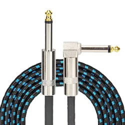 Premium Gold - Plated 6.35mm Audio Cable - Shielded Low Noise for Electric Instruments (1.5m/3m) (10 meters)