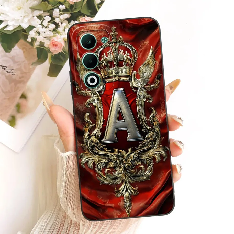 Soft Liquid Silicone Retro Letters Phone Case - Back Cover